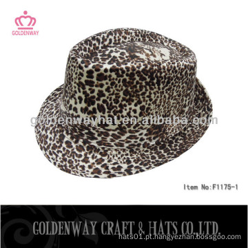 Chapéus de chapéu de chapéu de fedora de impressão de leopardo Chapéus diretos da fábrica de design 2013